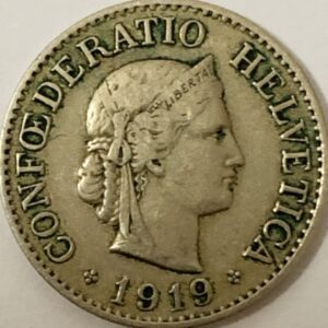 CH- 0,10 centimes, 1919, (ss)