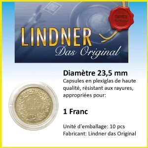 Capsules monnaies Ø intérieur 23 mm, paquet de 10