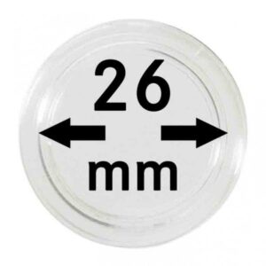 Capsules monnaies Ø intérieur 26 mm, paquet de 10, par ex. pour monnaies 2 Euro