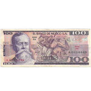 100 Pesos “V Carranza” 1974