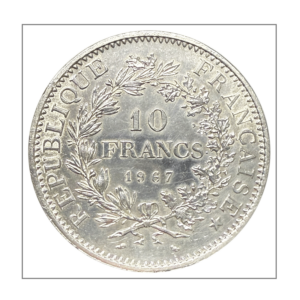 France, 10 francs 1967 Hercule, en argent