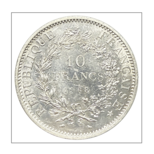 France, 10 francs 1968 Hercule, en argent