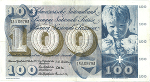 100 Francs, Saint Martin, 1957