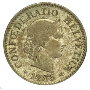 CH- 0,10 centimes, 1885, (s)