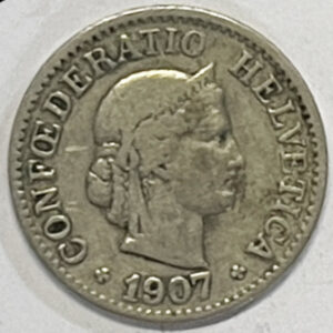 CH- 0,10 centimes, 1907, (s)