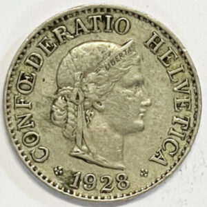 CH- 0,10 centimes, 1928, (s)