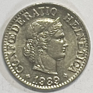 CH- 0,10 centimes, 1939, (ss+)