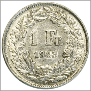 CH-1.00 Francs-1943 (s+)