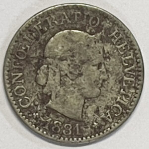 CH- 0,10 centimes, 1881, (s)