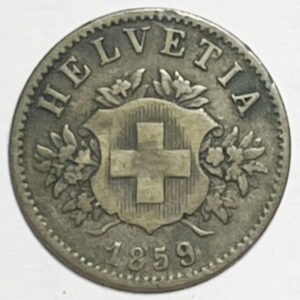 CH-20 centimes, 1859, (ss)
