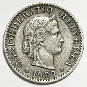 CH-20 centimes, 1927, (ss)