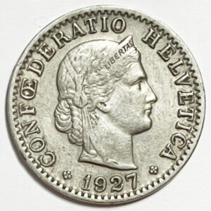 CH-20 centimes, 1927, (ss)