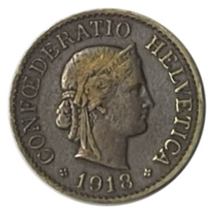 CH- 0,10 centimes, 1918, (ss+)