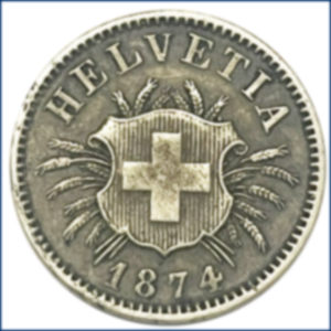 CH- 0,05 centimes, 1874 (ss)