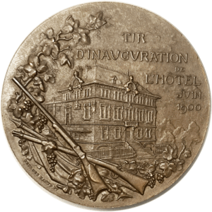 SUISSE, Genève, Tir d'inauguration de l'hôtel, 1900 / R.