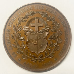 SUISSE. Argovie. Médaille en Bronze 1849 - RRR.