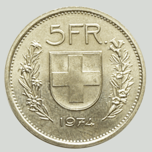 CH-5.00 Francs-1974 (unz)