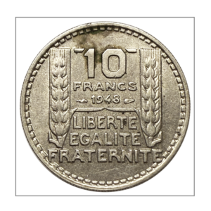 France, 10 Francs Turin 1948 (ss) petite tête