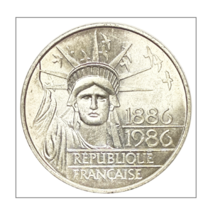 France, 100 Francs 1986 Statue de la Liberté (vz) en argent