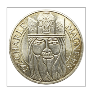 France, 100 Francs 1990 Charlemagne (vz) en argent