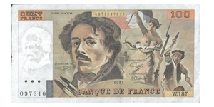 FRANCE 100 Francs DELACROIX 1991(Série W. 187)