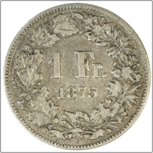 CH-1.00 Francs-1875 (s)