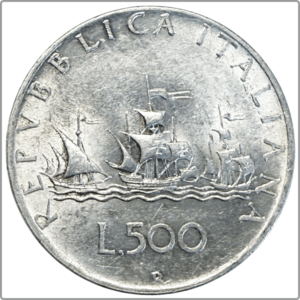 ITALIE 500 Lire “caravelles” 1959 Rome