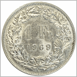 CH-1.00 Francs-1969 (ss)